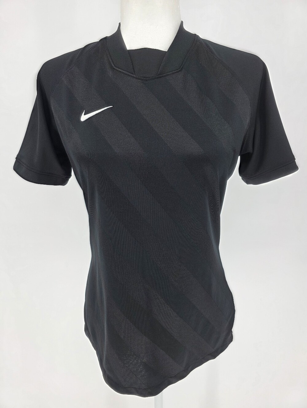 Nike Dri-FIT Black Soccer Jersey Training Top Tonal Stripe Women's Medium